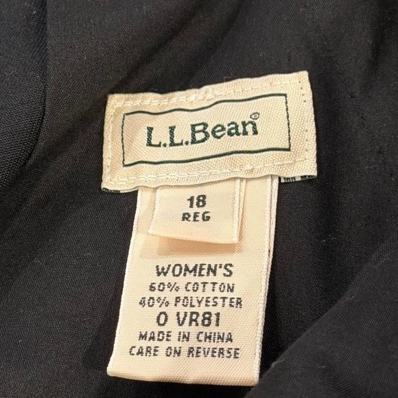 L.L.Bean Women's Pencil Skirt Size 18 Black Cotton Blend - Picture 5 of 6